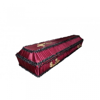 Гроб обитый тканью "Гофре"