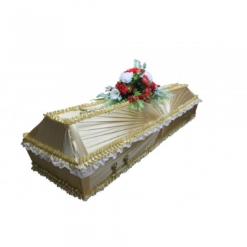 Гроб обитый тканью "Луч"