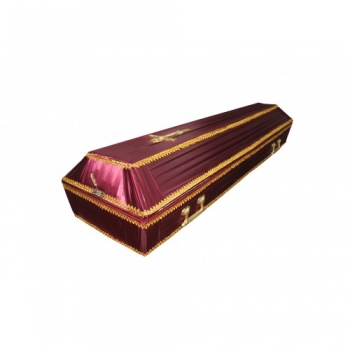 Гроб обитый тканью "Траур"